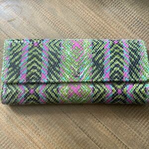 Hobo Jill Large Trifold Wallet - Geo Print